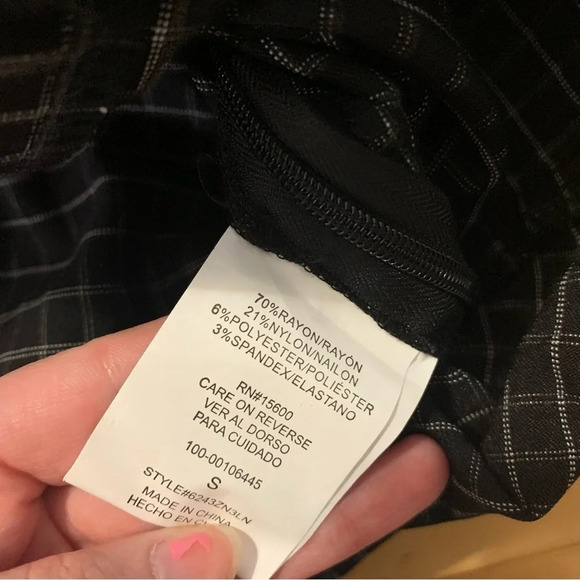 Black White Plaid Mini Skirt Size Small New With Tag Womens Checkered Y2K - Picture 5 of 6